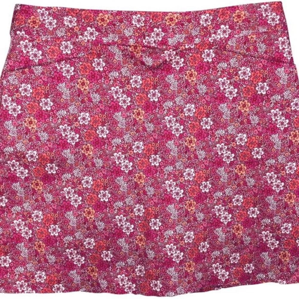 Pink Floral Golf Skirt